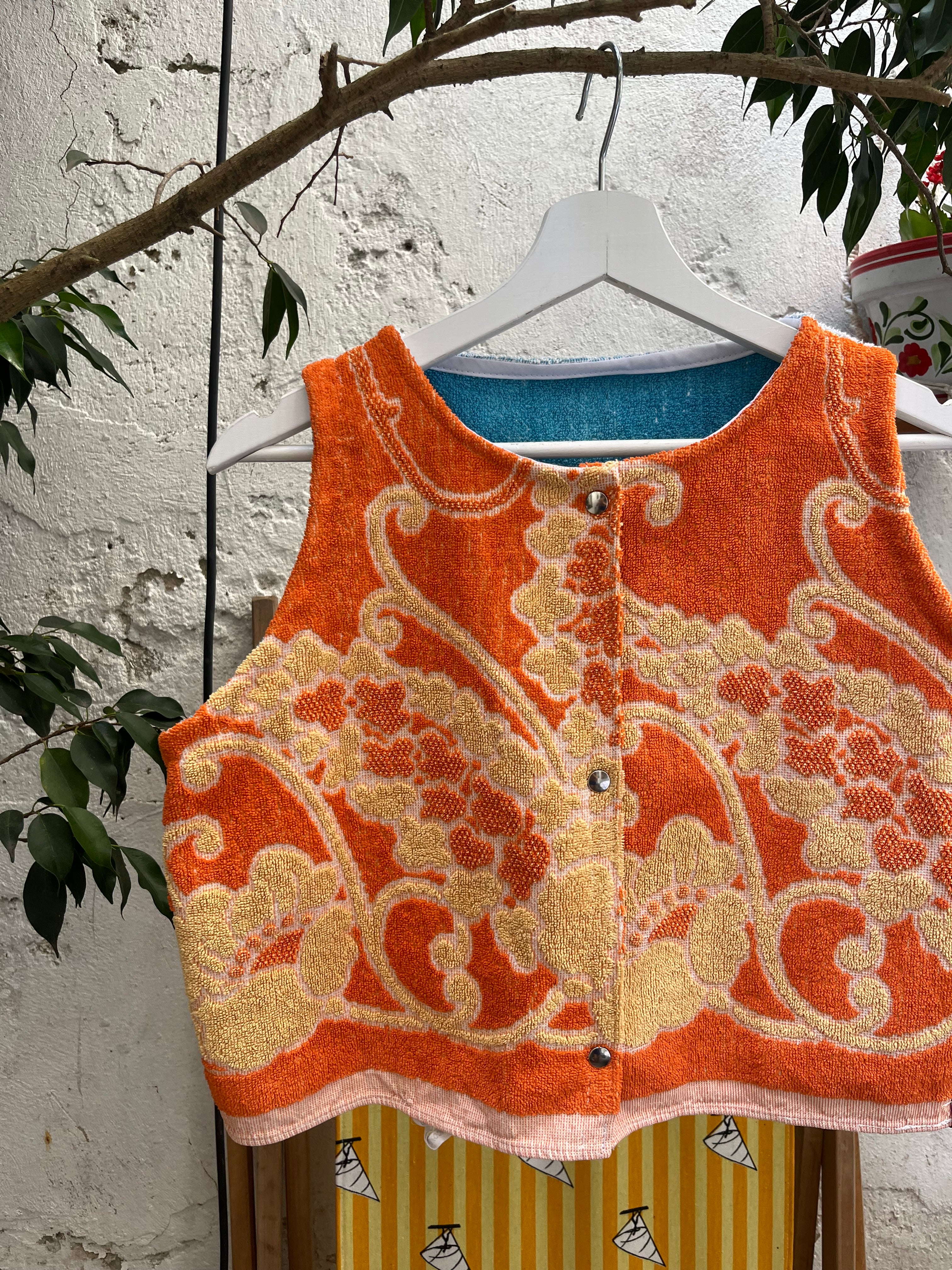 Top en éponge vintage  - Pièce unique