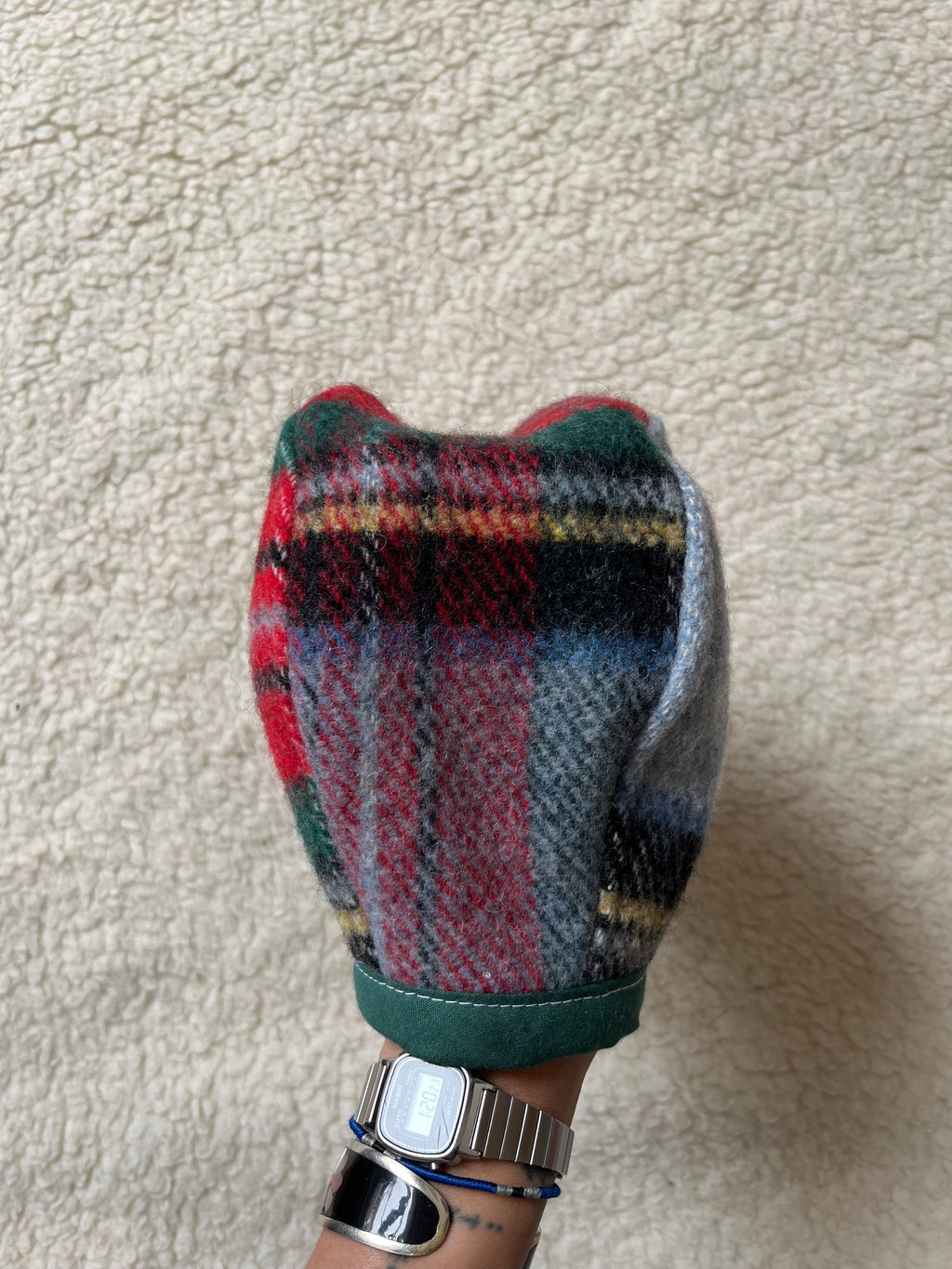 Béguin laine tartan