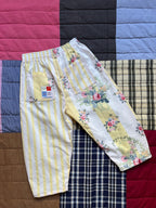 Pantalon enfant rayures fleurs