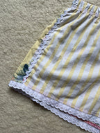 Mini Short rayures fleurs  – Pièce Unique