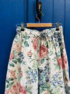 Pantalon barrel fleurs