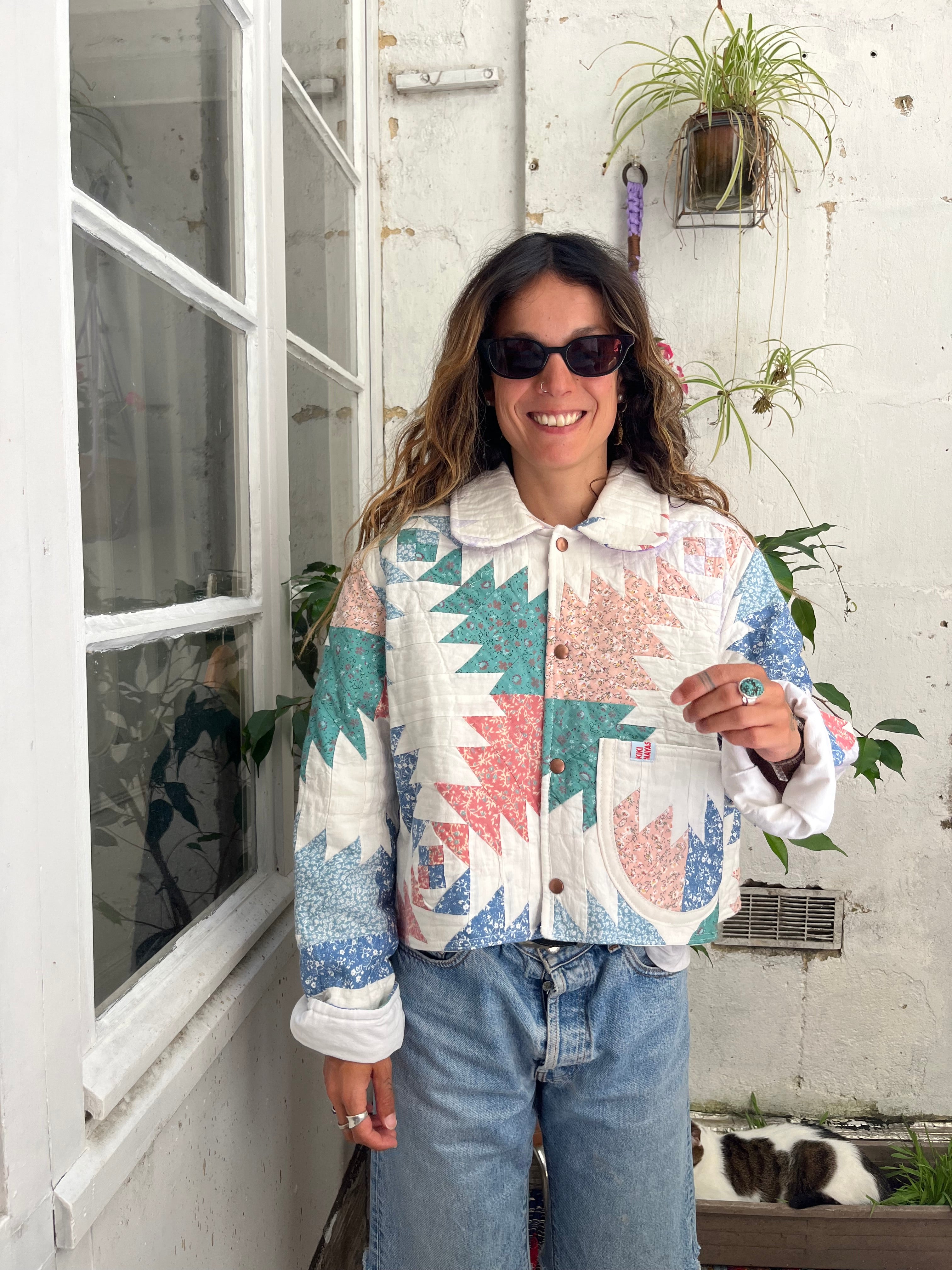 Veste patchwork upcyclée - Pièce unique