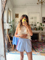 Mini Short Vichy croquet  – Pièce Unique