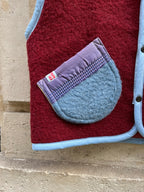 Veste sans manches laine bicolore- Pièce unique