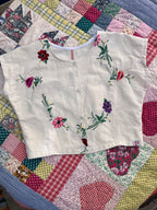 Blouse lin brodé - Pièce unique