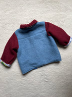 Veste upcyclée laine bicolore