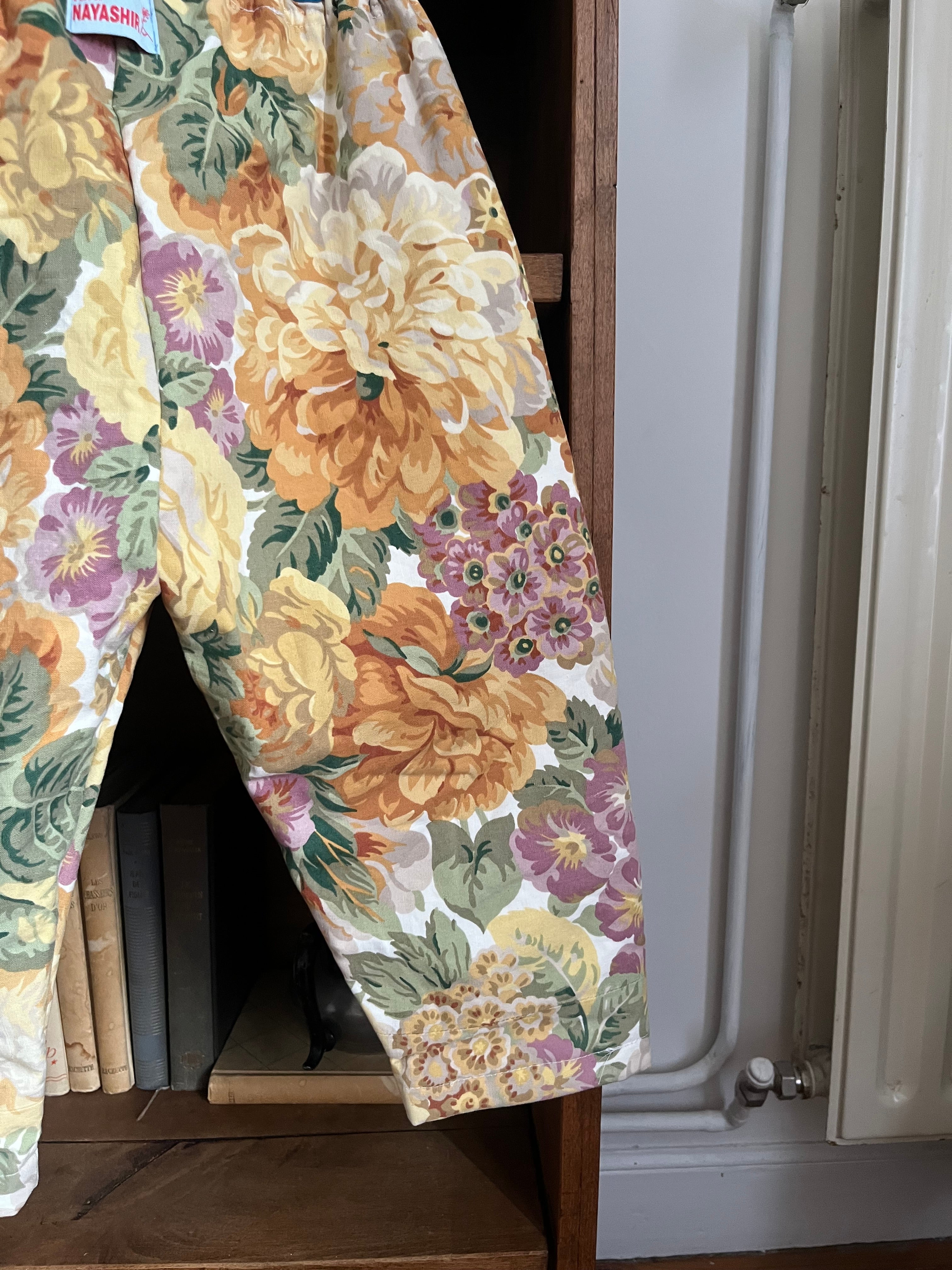 Pantalon enfant à fleurs