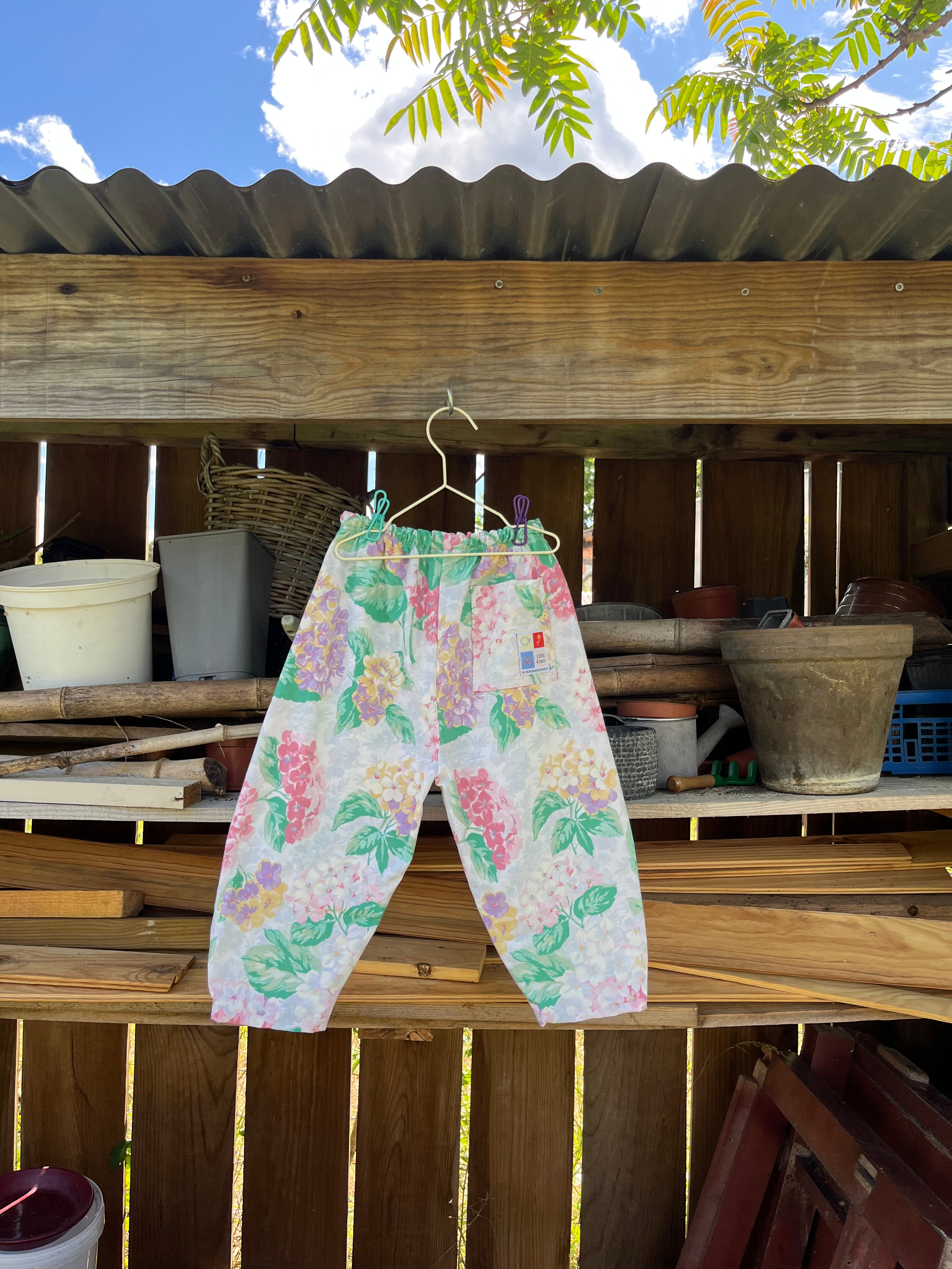 Pantalon enfant à fleurs