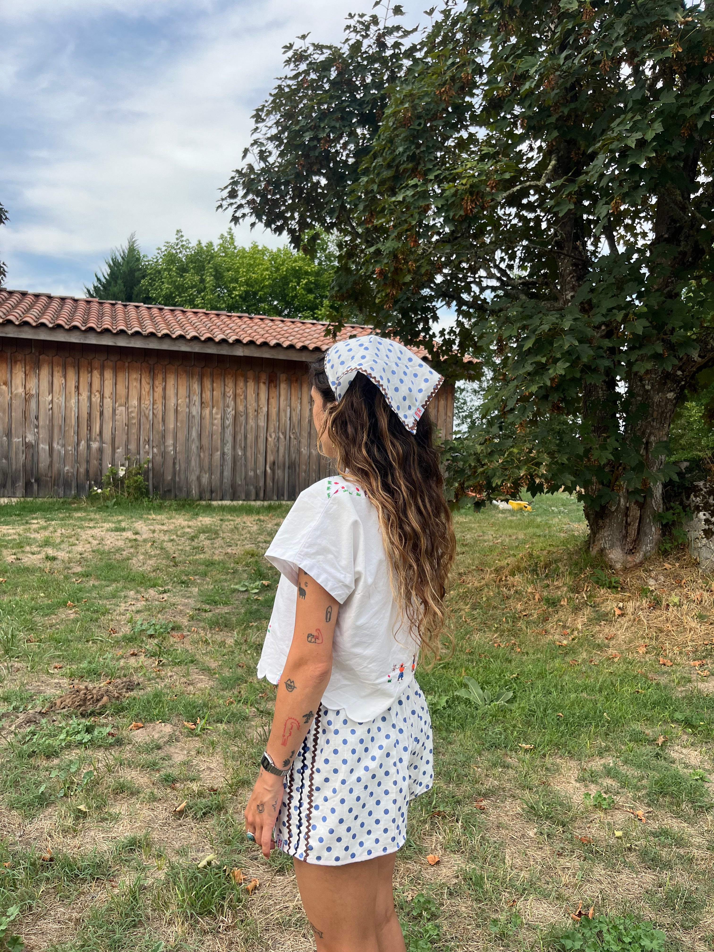Ensemble short / bandana  – Pièces Uniques