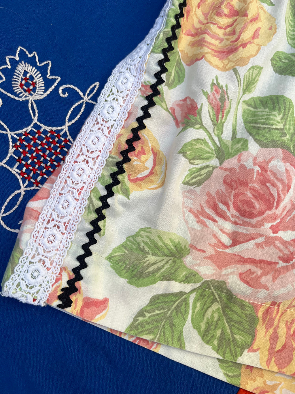 Mini Short fleurs dentelle  – Pièce Unique