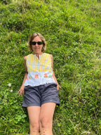 Top en serviette vintage - Fait main