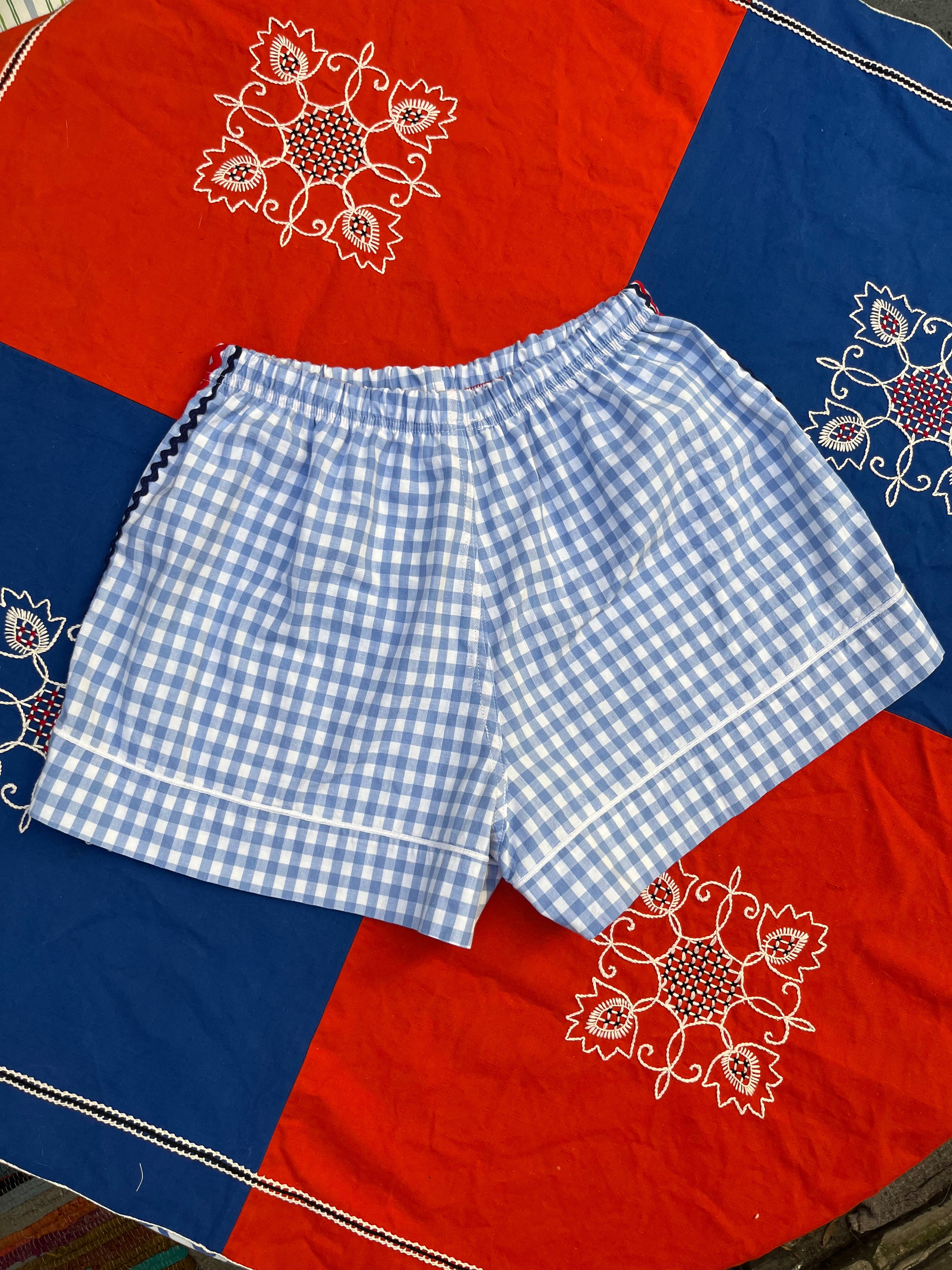 Mini Short Vichy croquet  – Pièce Unique