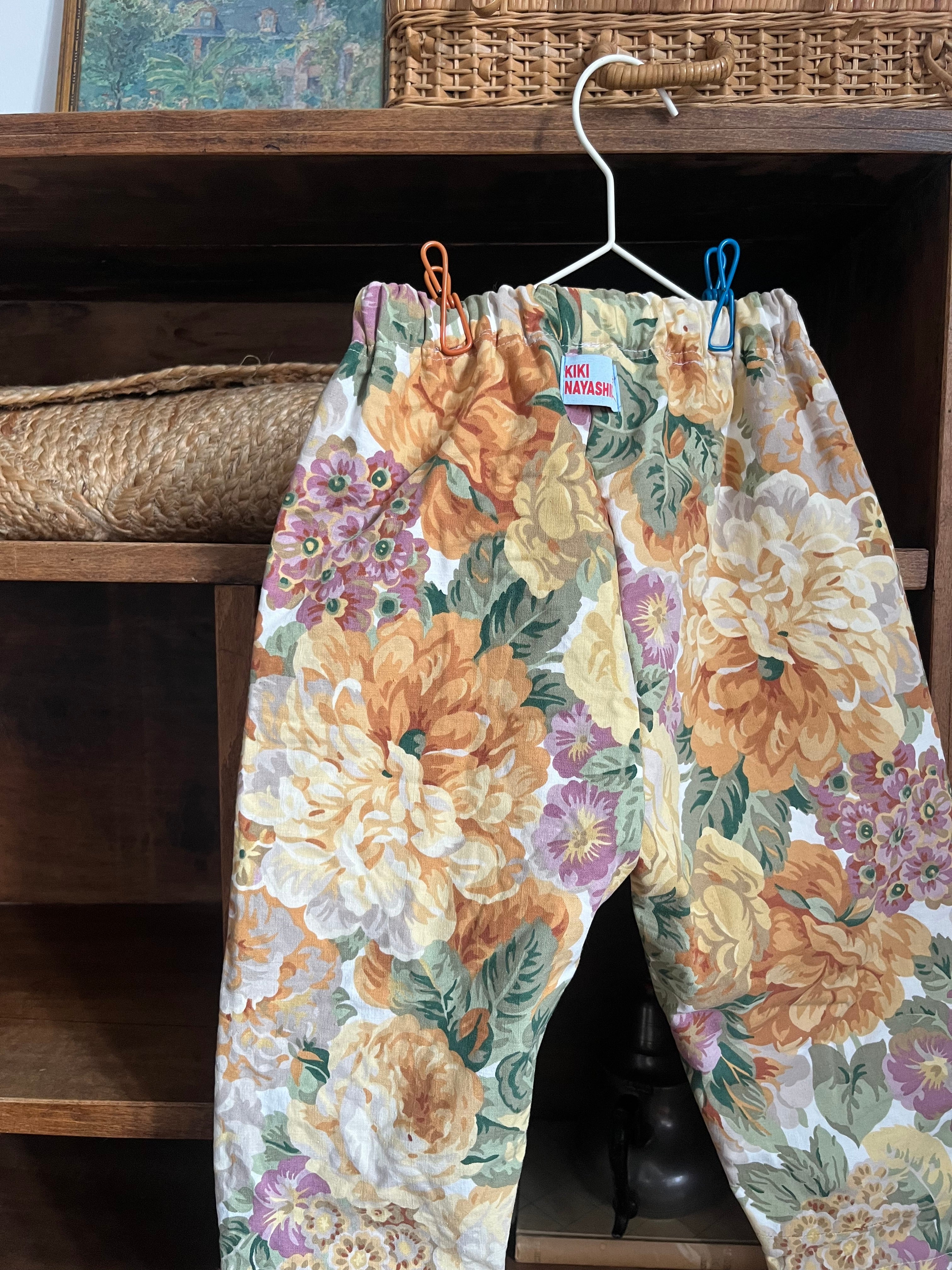 Pantalon enfant à fleurs