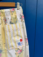 Pantalon rayures fleurs