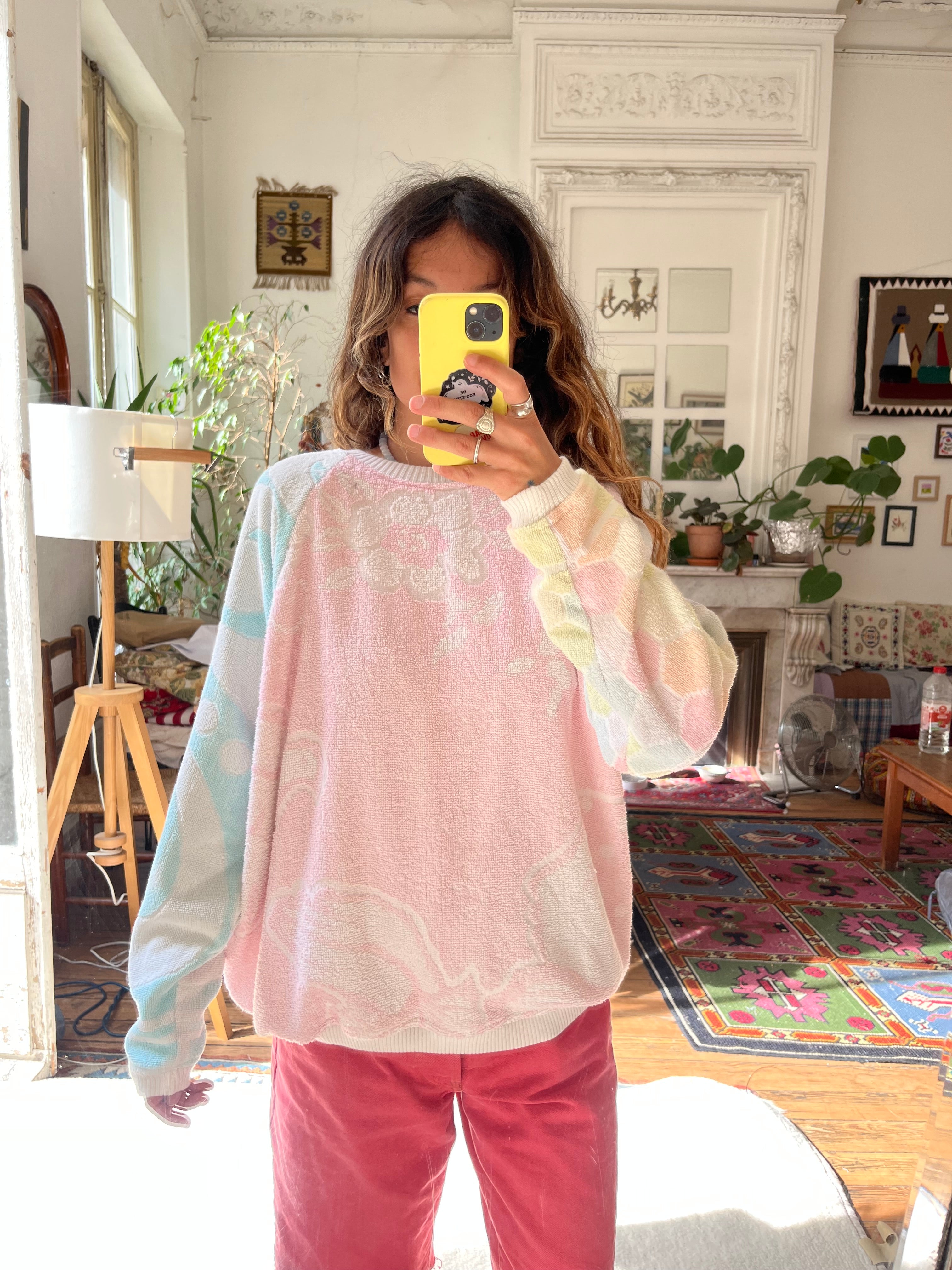 Sweat éponge upcyclée - Pièce unique