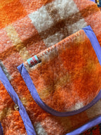 Veste sans manches oversize laine carreaux - Pièce unique