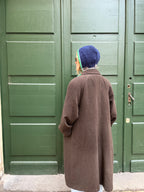 Béguin uni adulte upcyclé en laine – Pièce unique