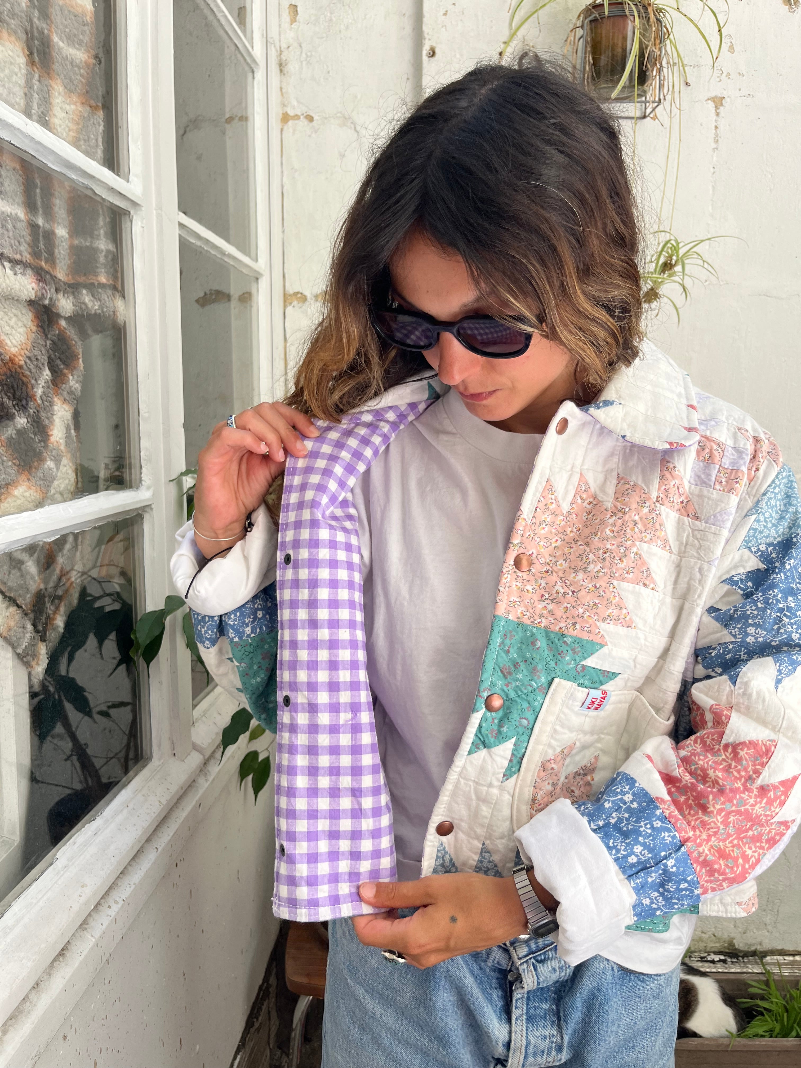 Veste patchwork upcyclée - Pièce unique