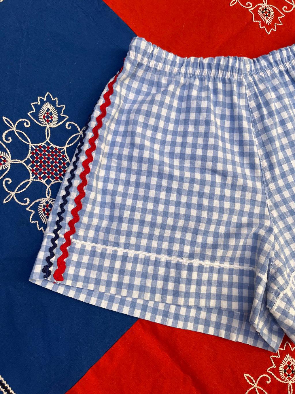 Mini Short Vichy croquet  – Pièce Unique