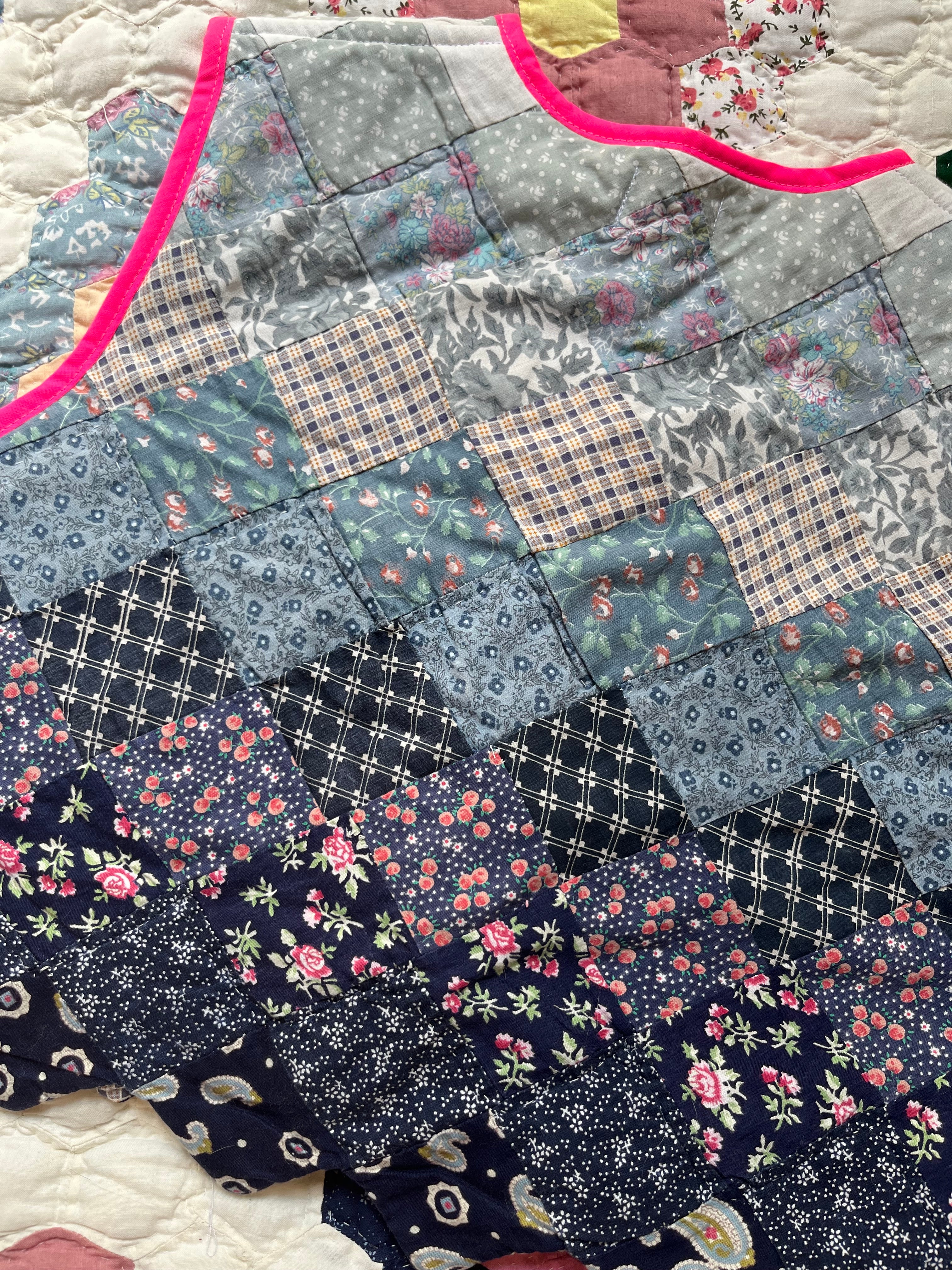 Veste sans manches patchwork réversible - Pièce unique