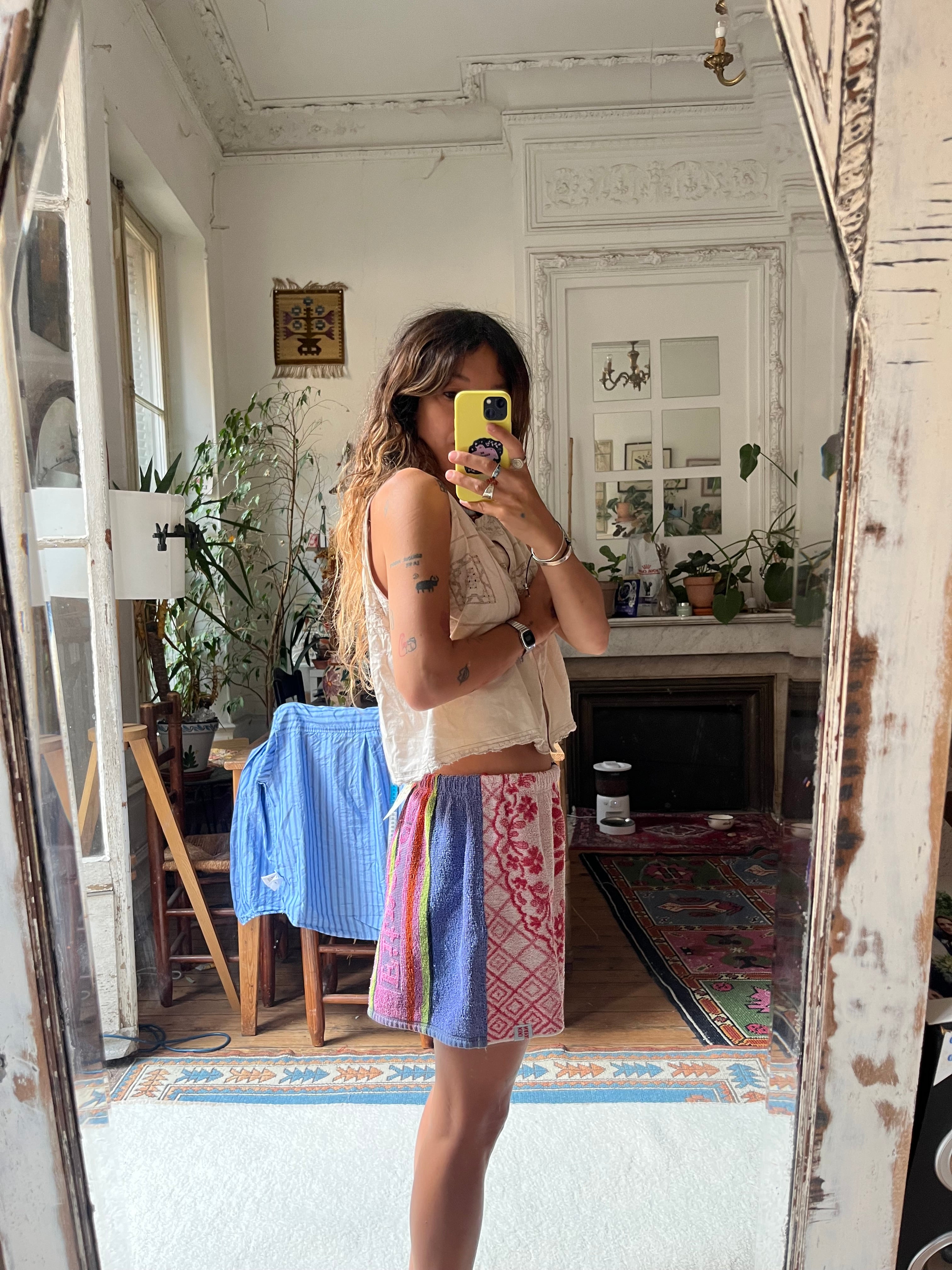 Mini Short éponge vintage – Pièce Unique