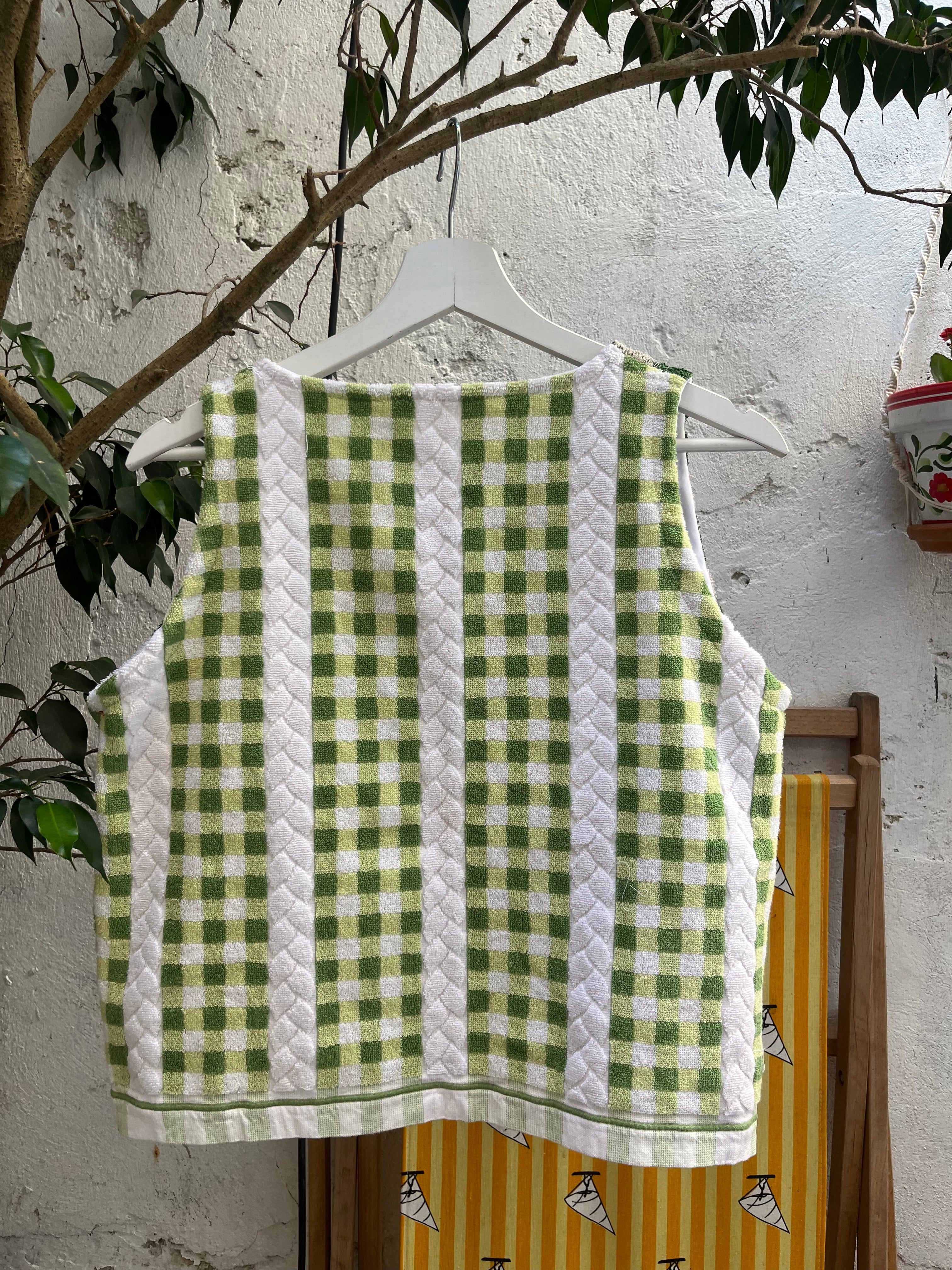 Top en éponge vintage  - Pièce unique