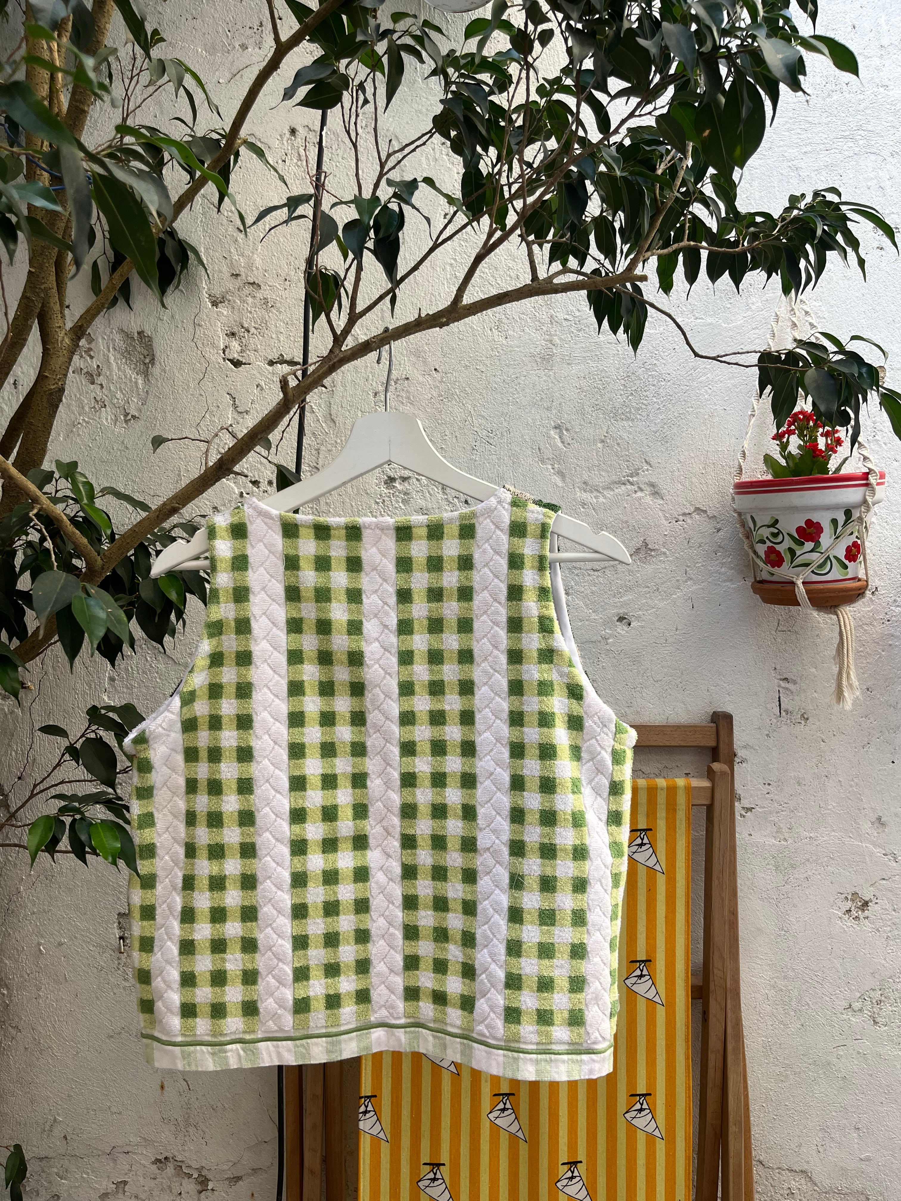 Top en éponge vintage  - Pièce unique