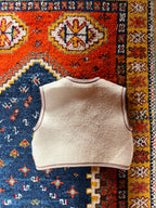 Boléro upcyclée en laine crème- Pièce unique