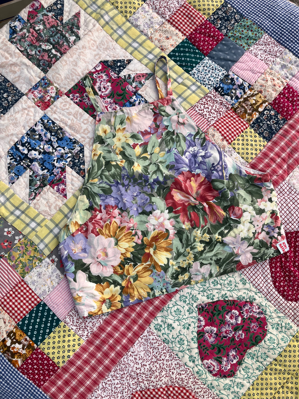 Débardeur fleurs upcyclé - Pièce unique