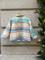Veste upcyclée  laine carreaux