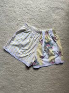 Mini Short rayures fleurs  – Pièce Unique