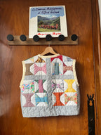 Veste sans manches patchwork réversible - Pièce unique