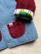 Veste upcyclée laine bicolore