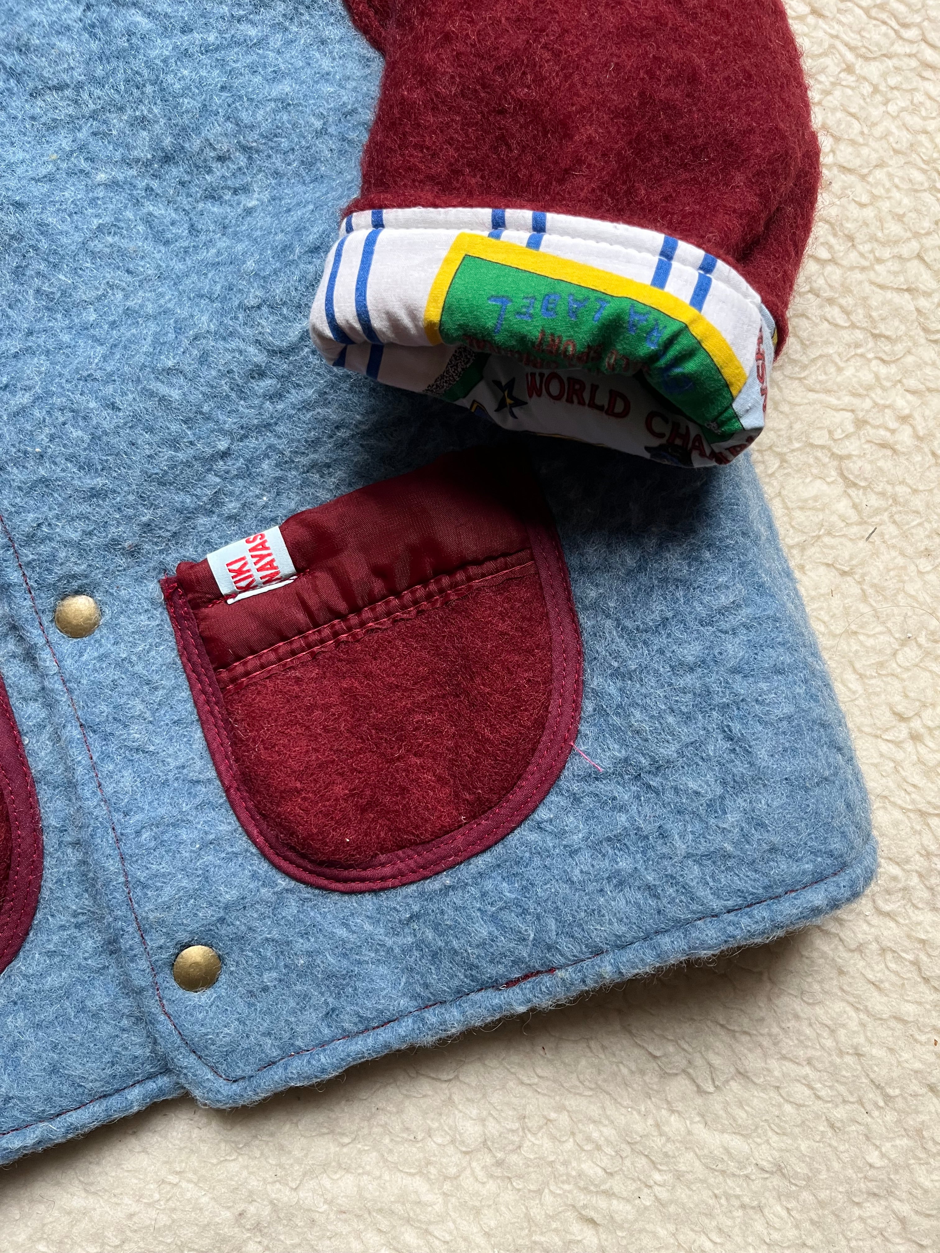 Veste upcyclée laine bicolore