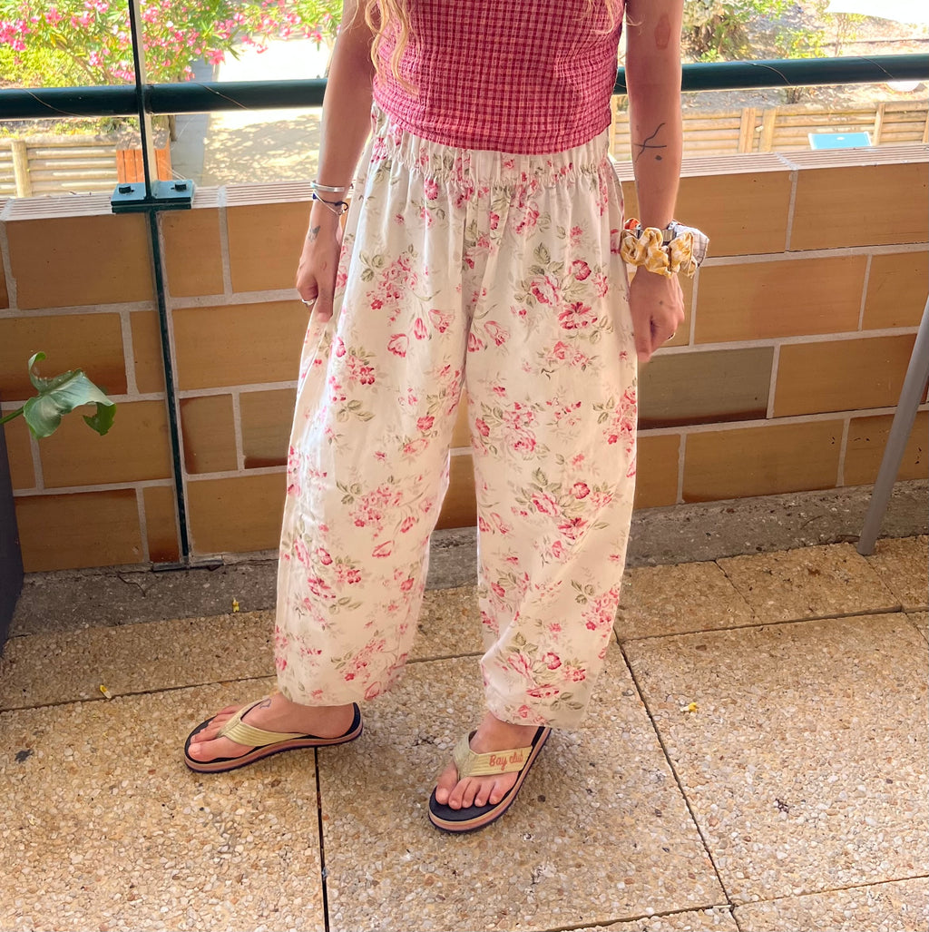 Pantalon fleurs