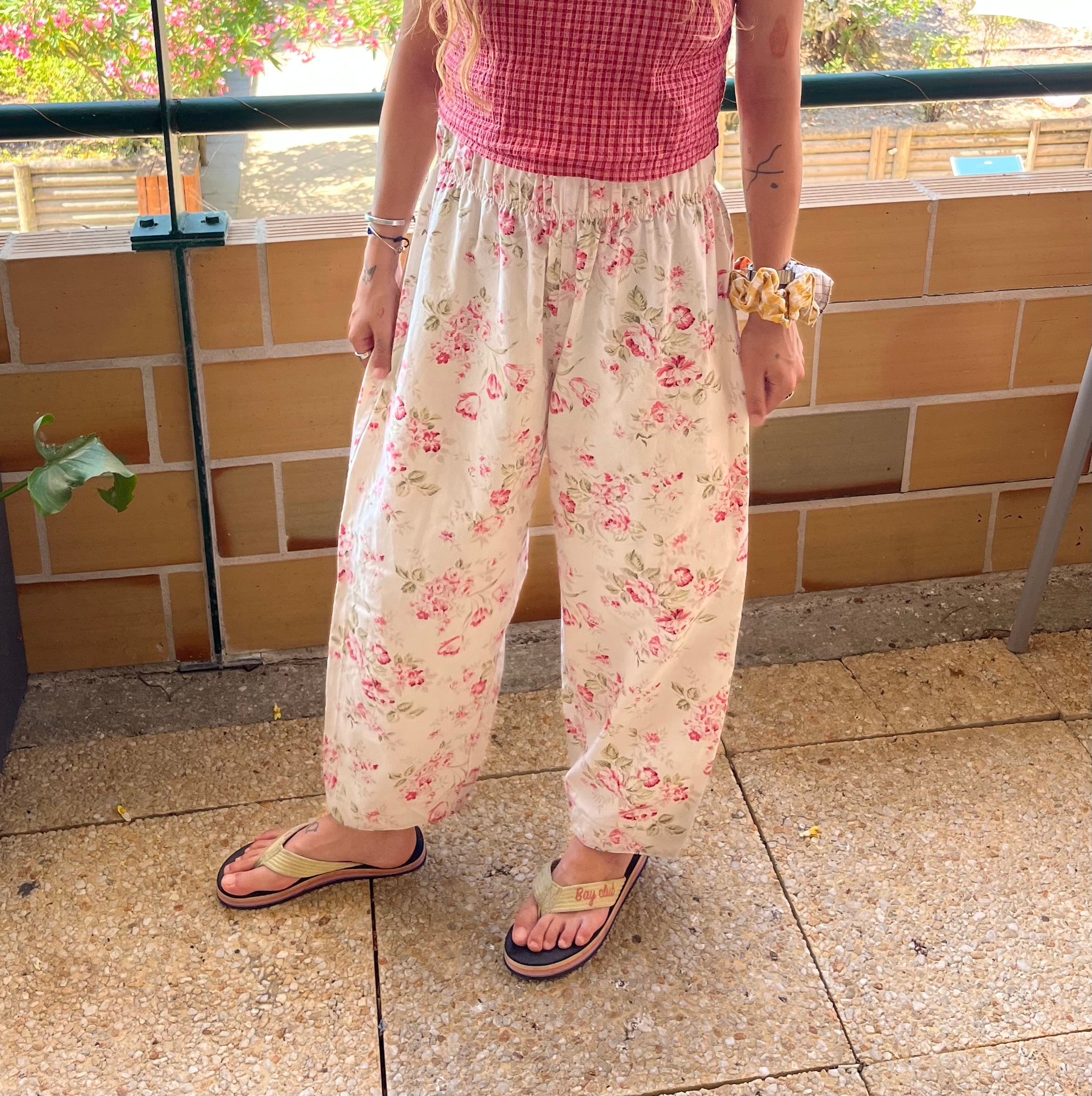 Pantalon fleurs