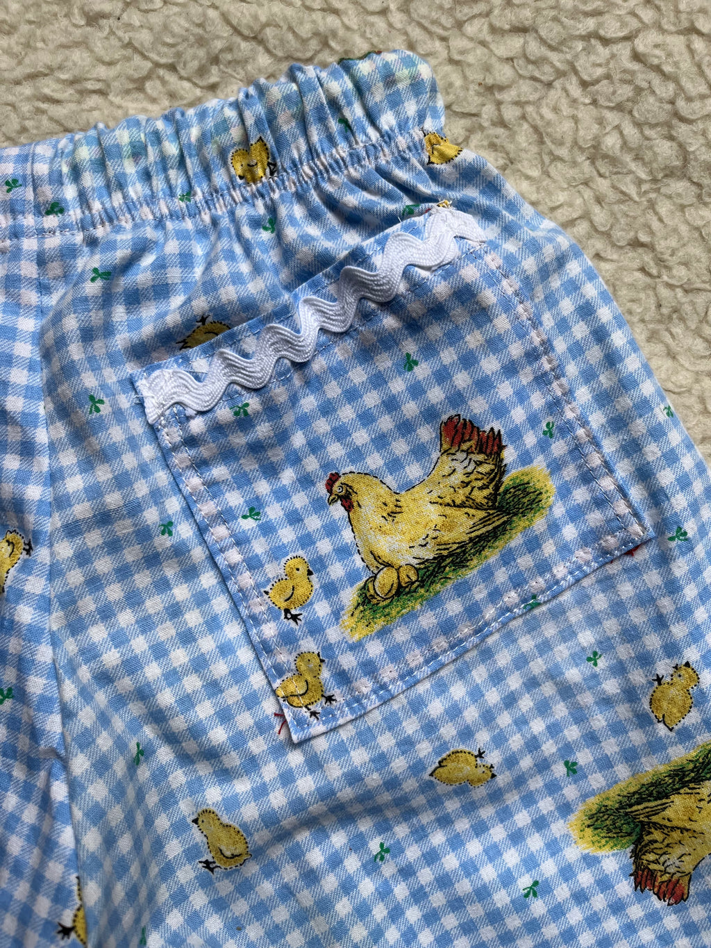 Pantalon vichy poules