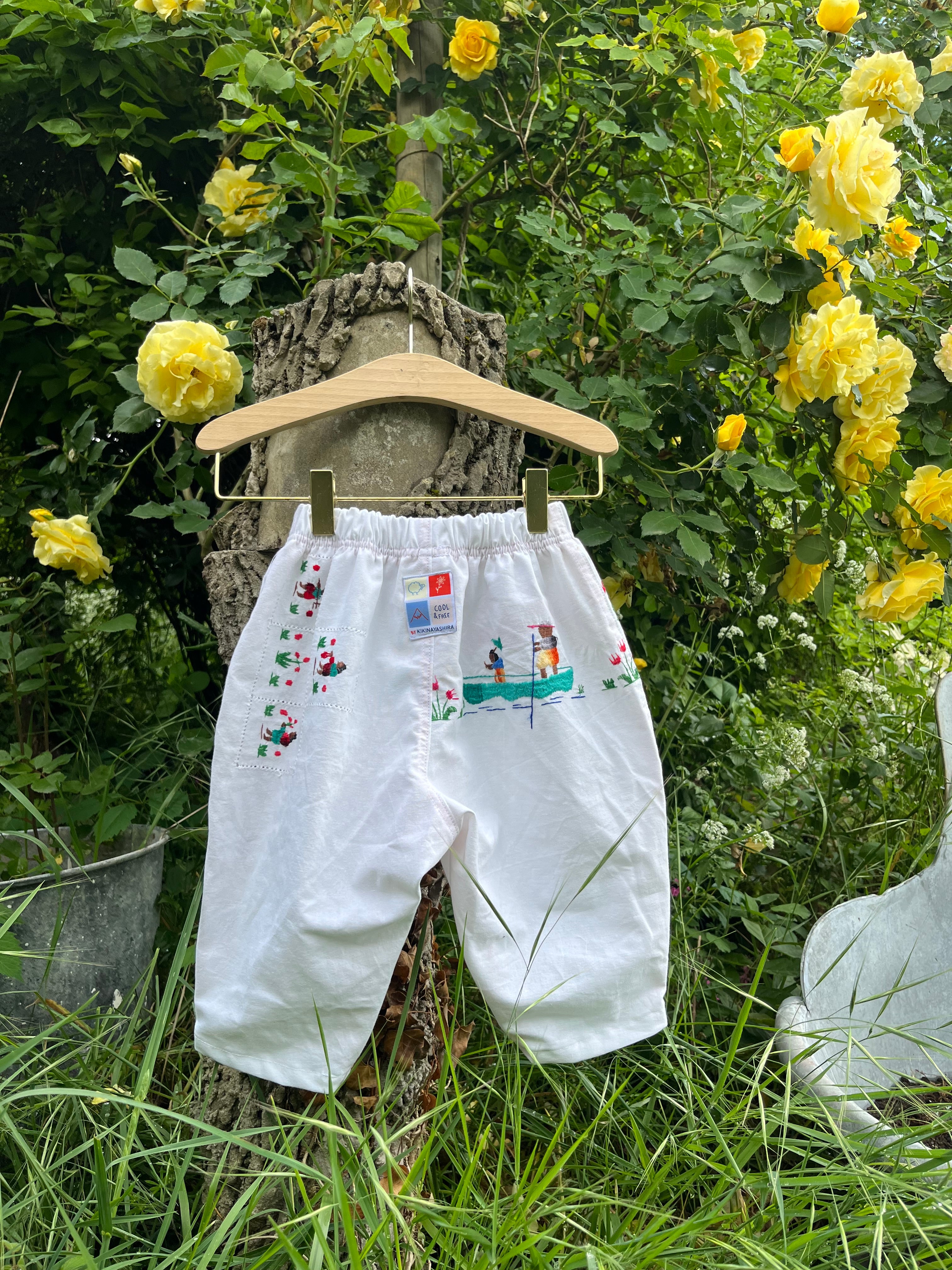 Pantalon enfant brodé