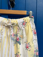 Pantalon rayures fleurs