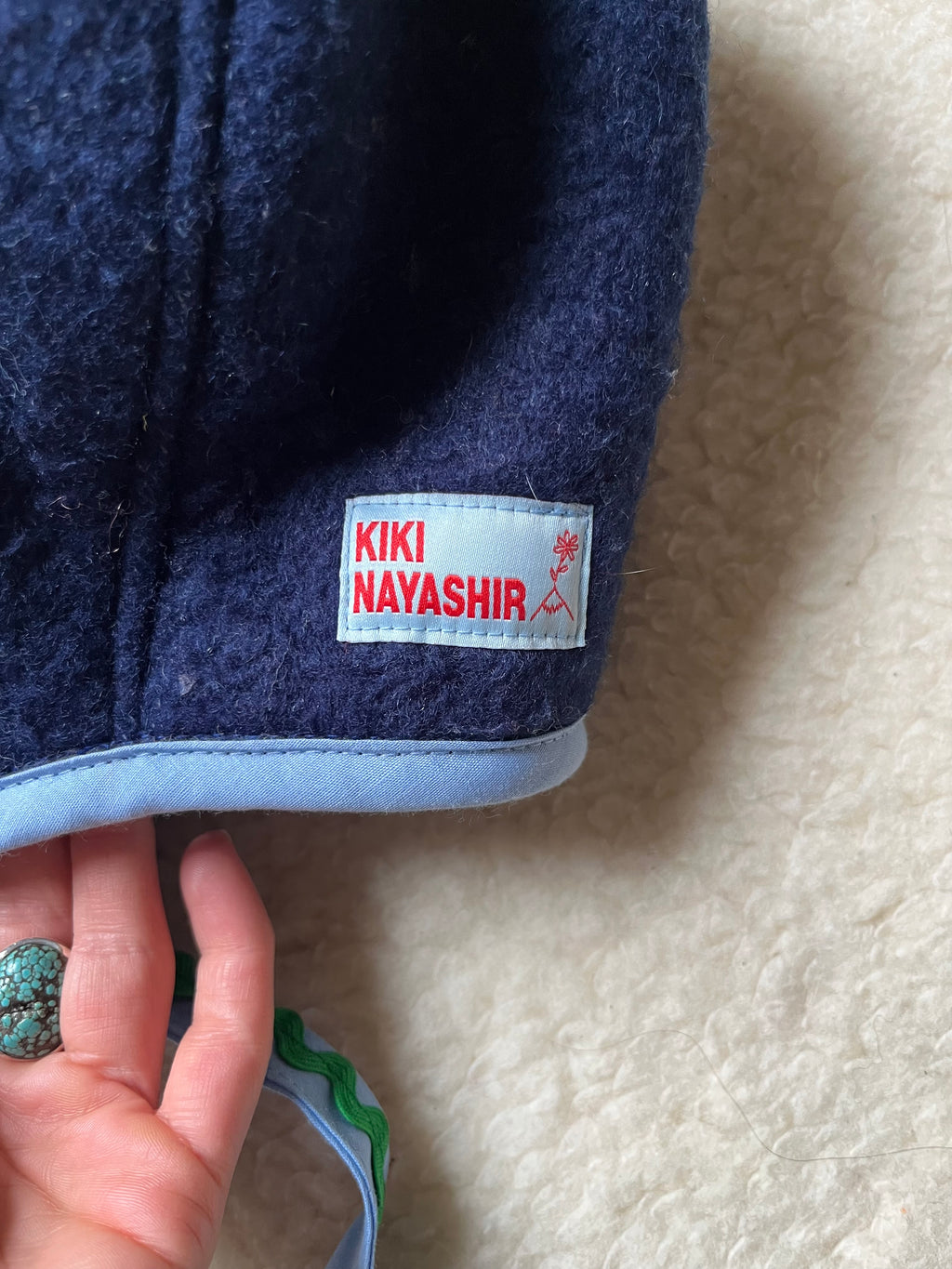 Béguin uni adulte upcyclé en laine – Pièce unique