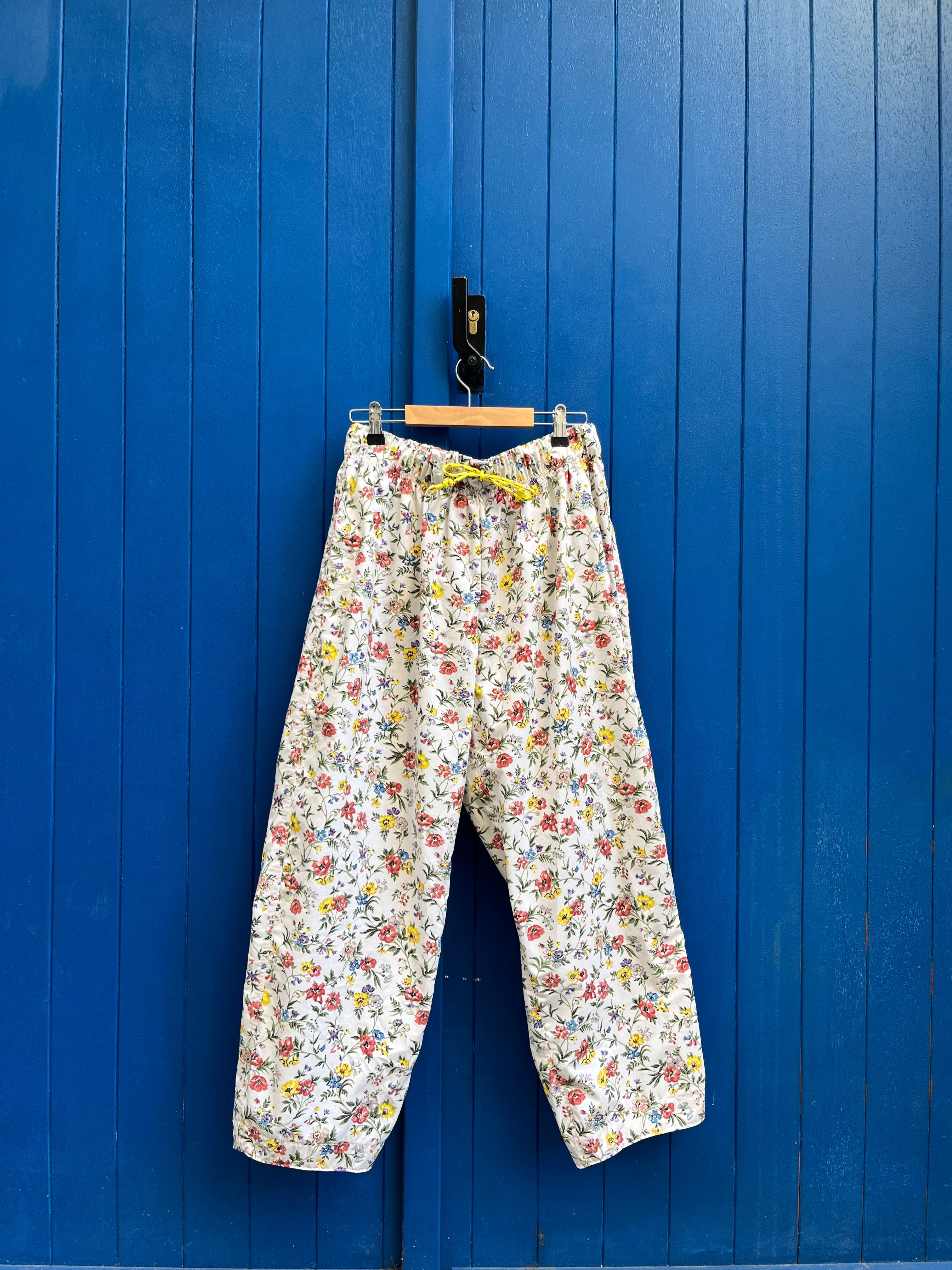 Pantalon barrel fleurs