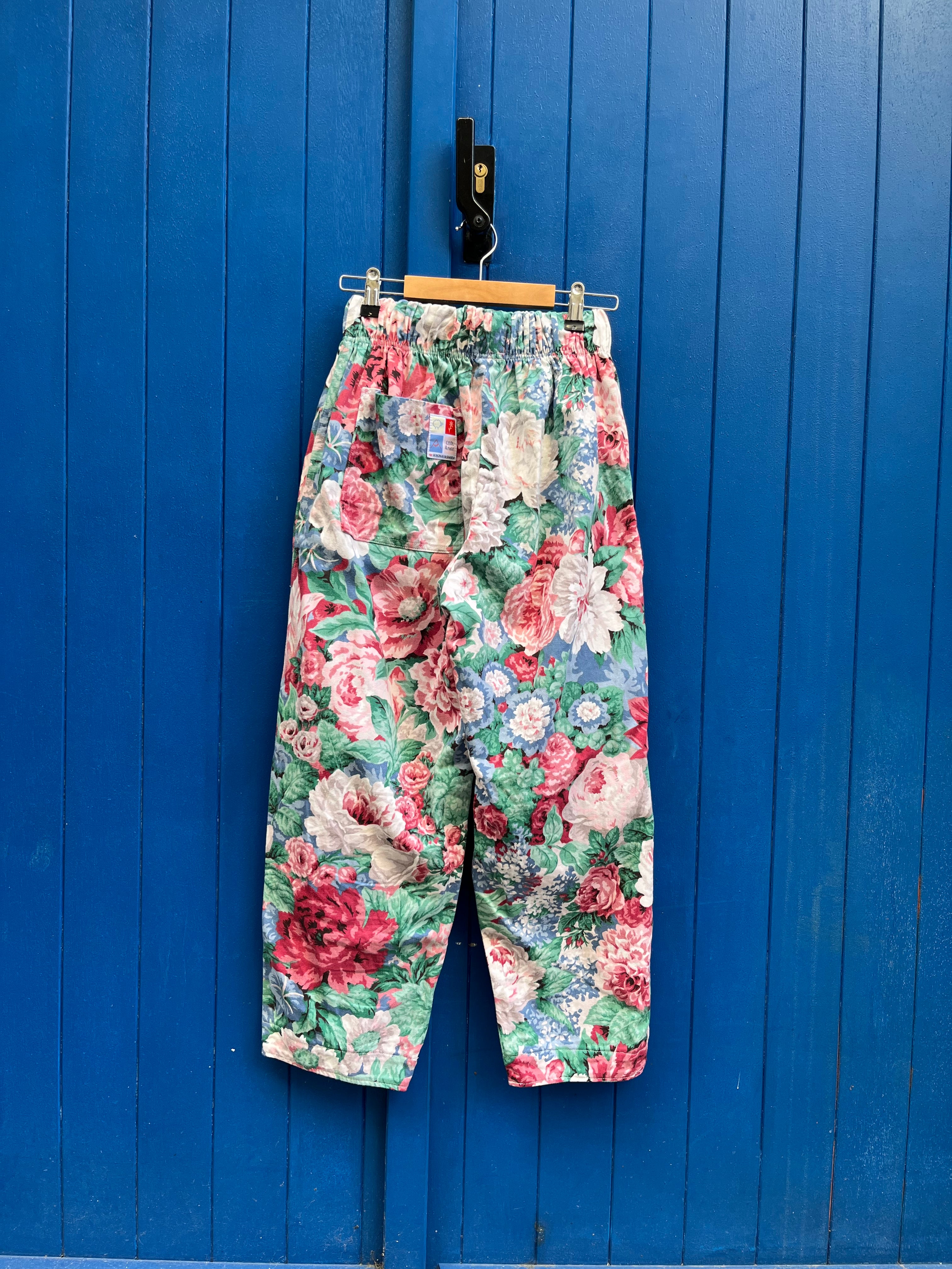 Pantalon barrel fleurs