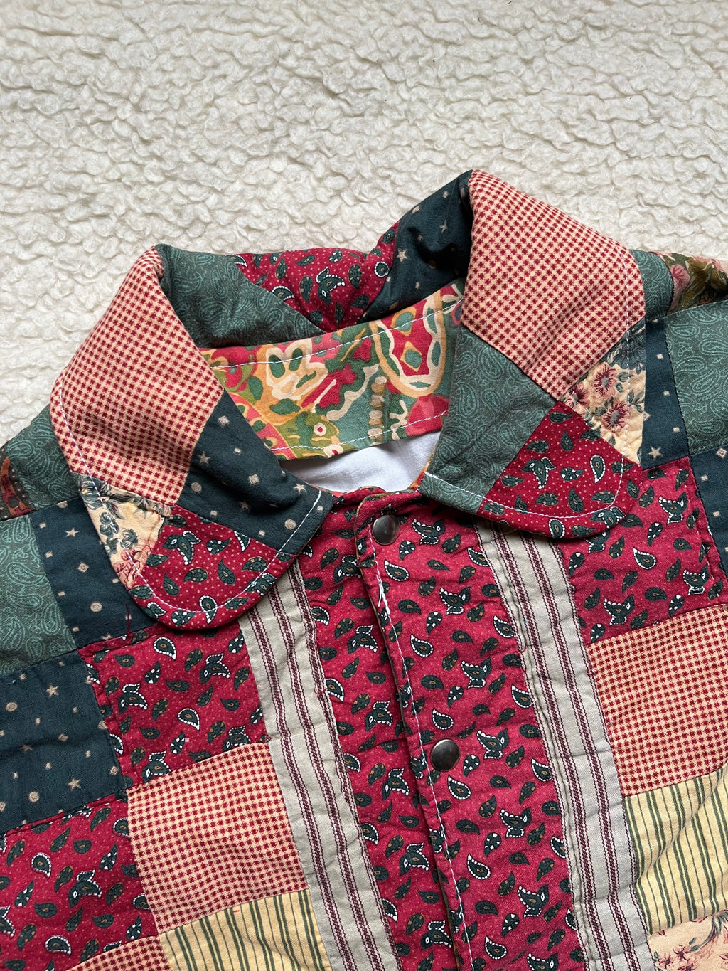 Veste patchwork upcyclée - Pièce unique