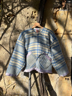 Veste upcyclée  en couverture vintage - Pièce unique