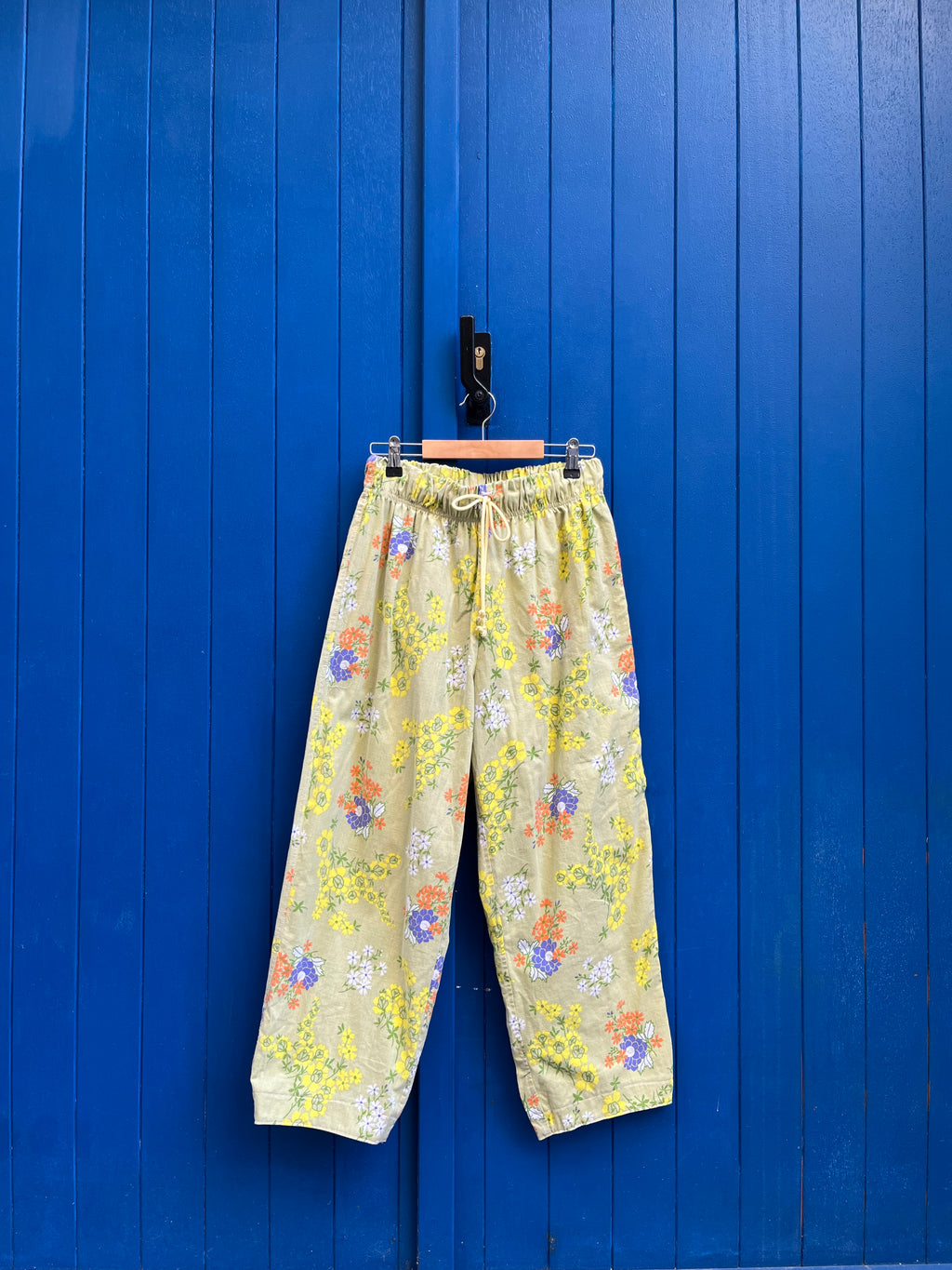Pantalon barrel fleurs