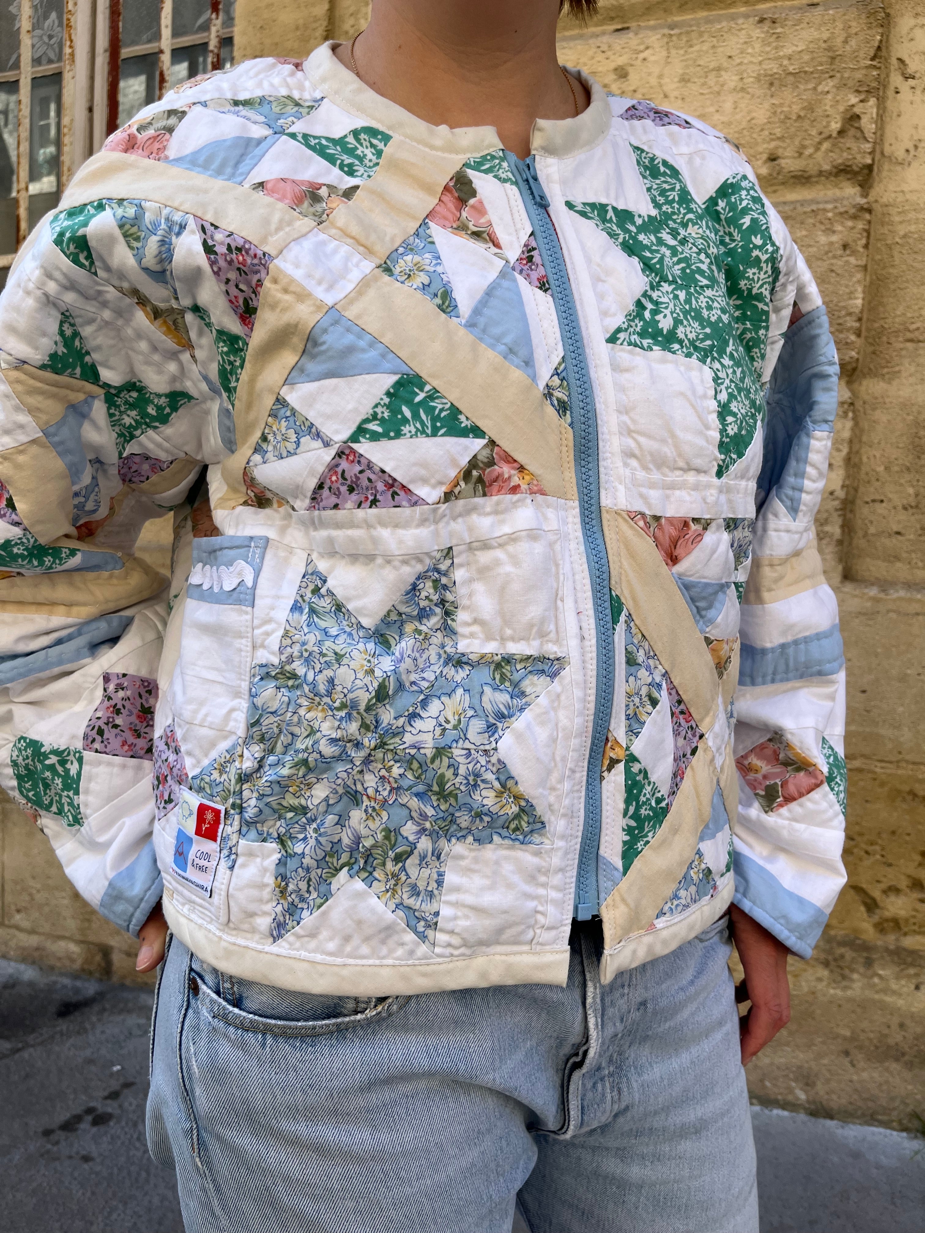Veste patchwork upcyclée - Pièce unique