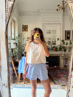 Mini Short Vichy croquet  – Pièce Unique
