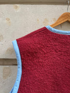 Veste sans manches laine bicolore- Pièce unique