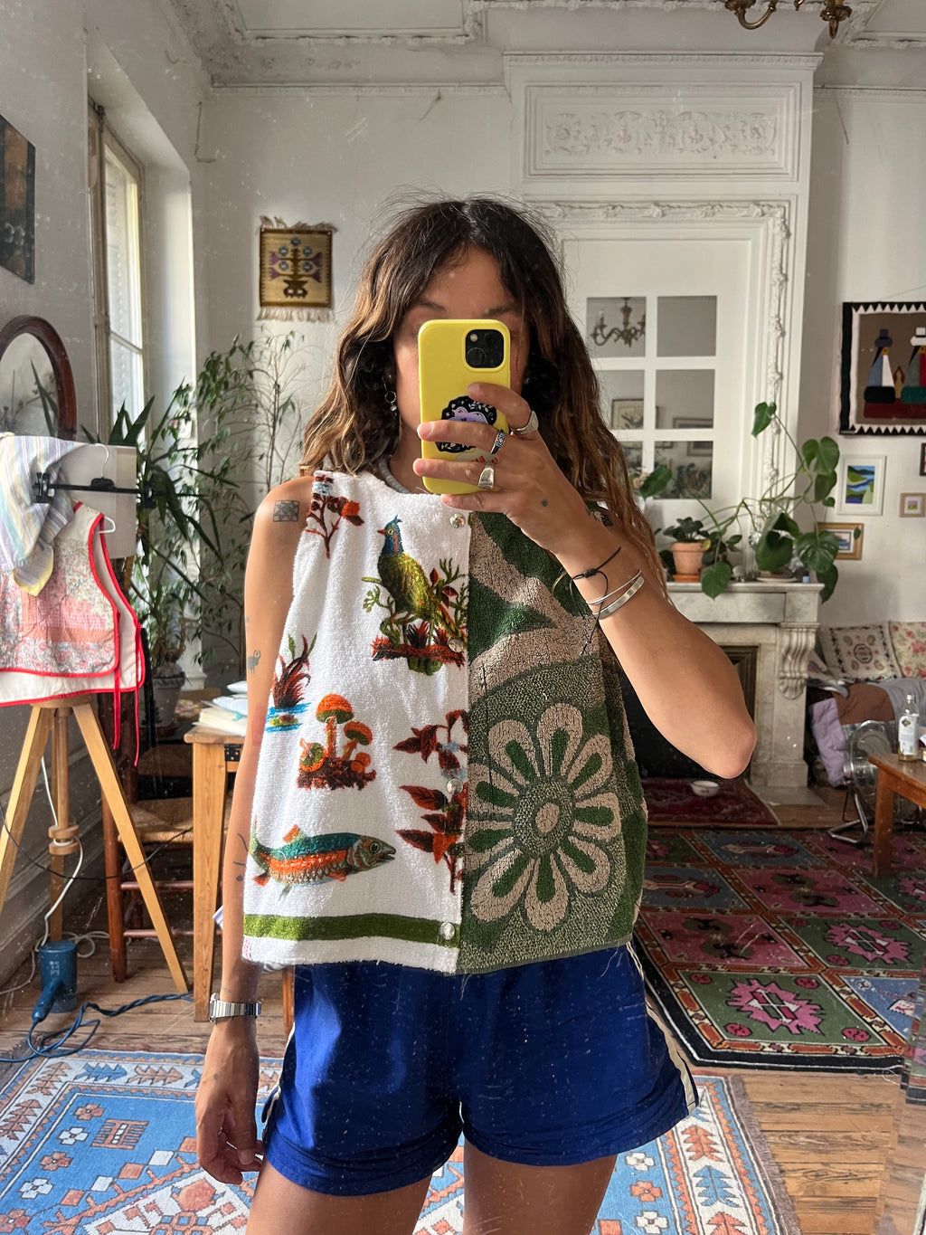Top en éponge vintage  - Pièce unique