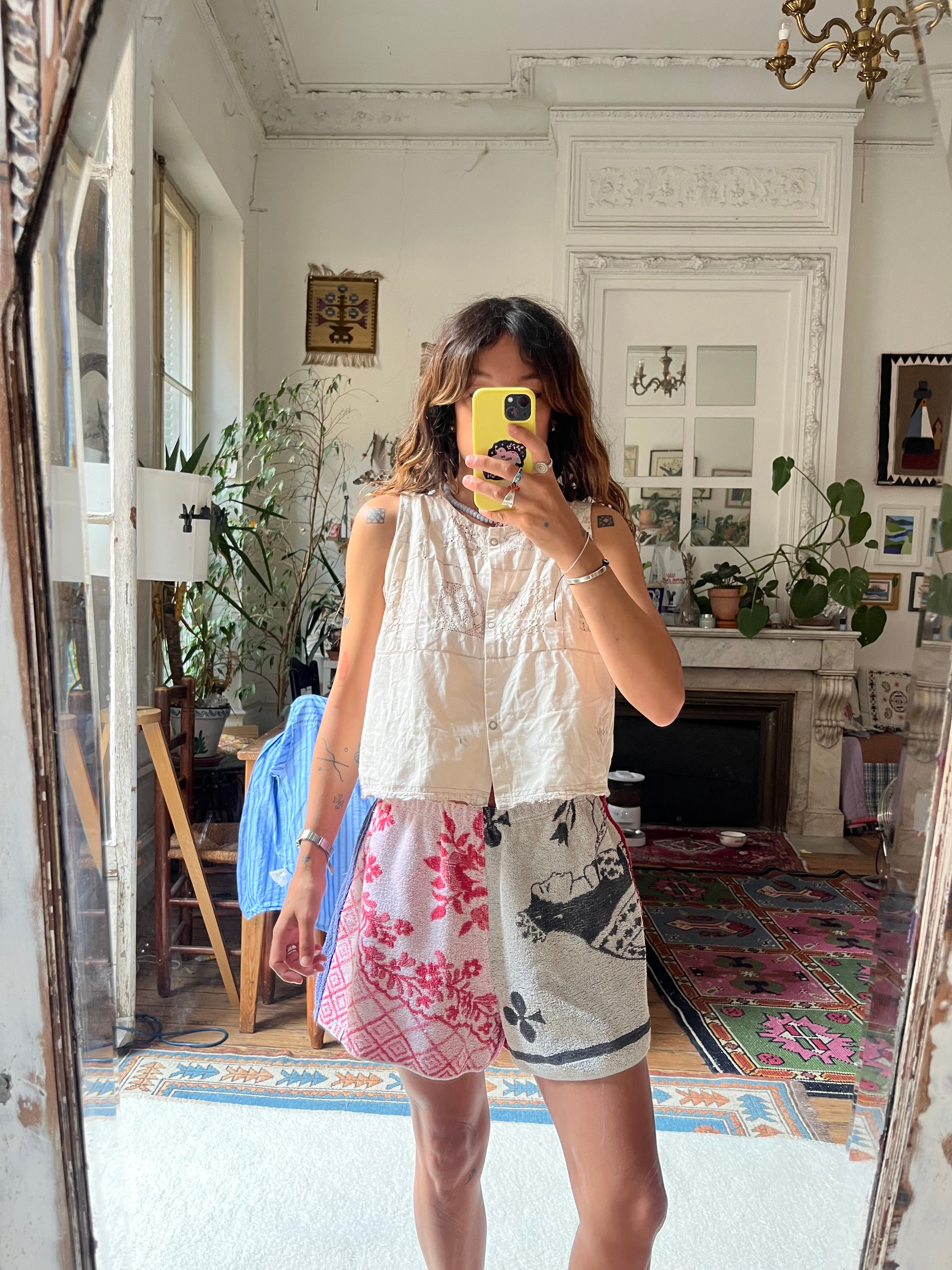 Mini Short éponge vintage – Pièce Unique